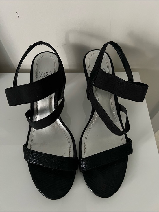 Impo Shoes - Black Strappy Slingback Heels